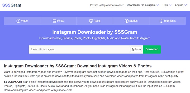 SSSGram: Instagram Downloader